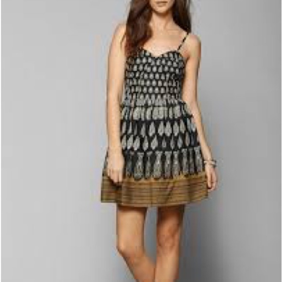 Band of Gypsies Boho Printed Cotton Mini Dress | Size M - Picture 1 of 10